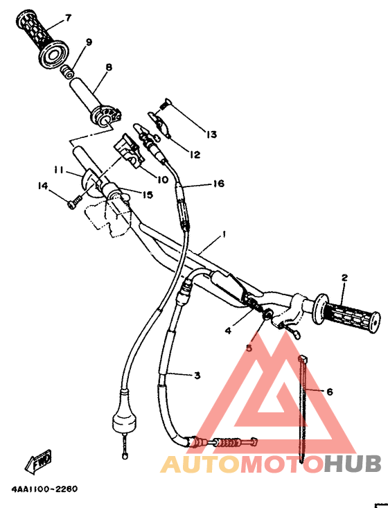 Steering handle. cable