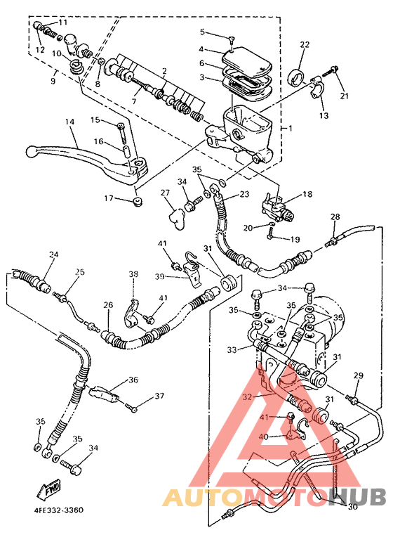 Steering handle. cable