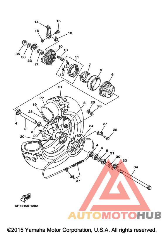 Переднее колесо