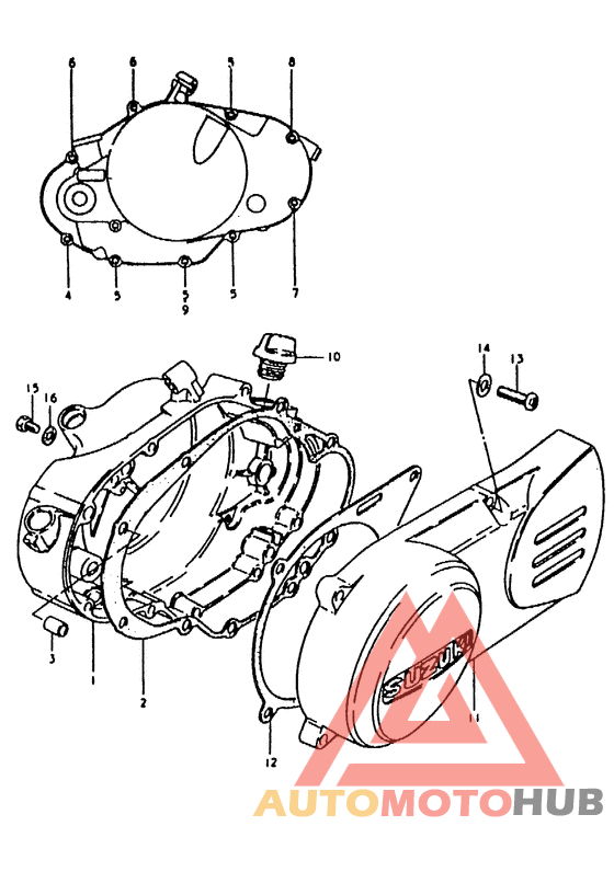 Crankcase cover ass`y  (v