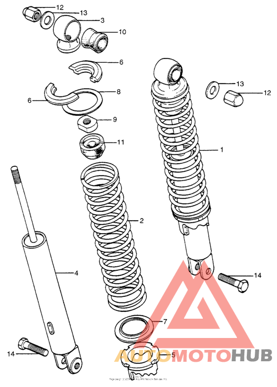 Cl350k5 rear shock absorber