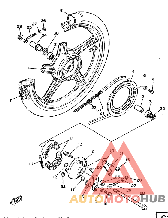 Переднее колесо