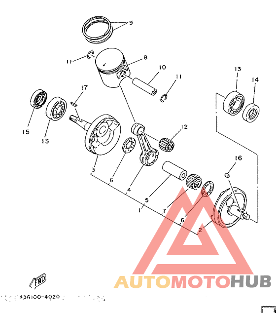 Коленчатый вал и поршни