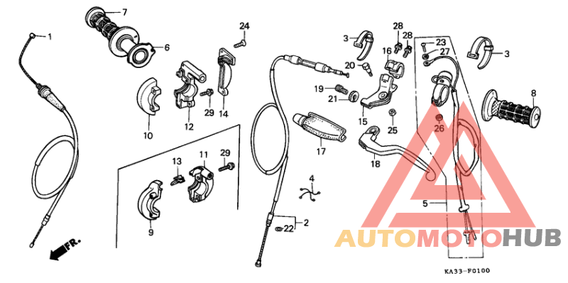 Handle lever/switch/cable