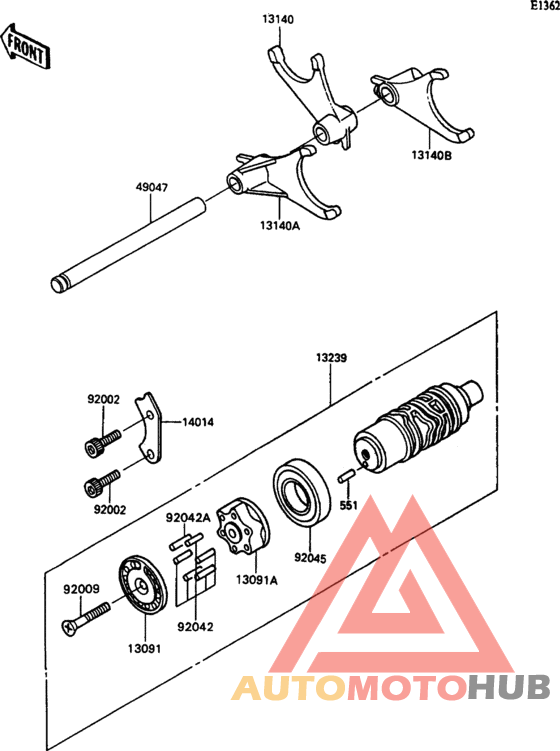 Change drum/shift fork