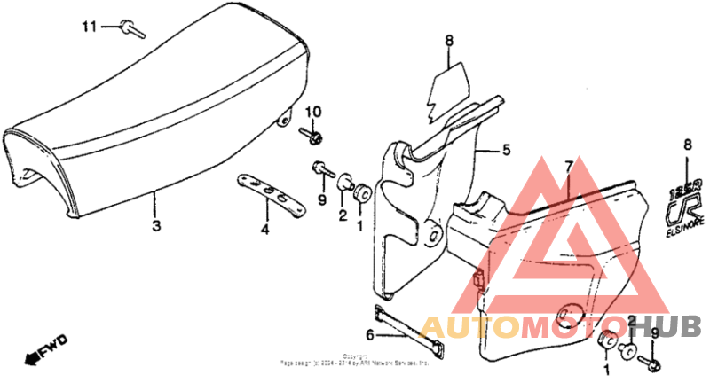 Seat + side cover 79