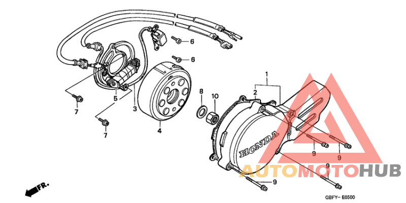 Left crankcase cover/ generator