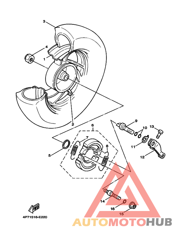 Rear wheel complete assy