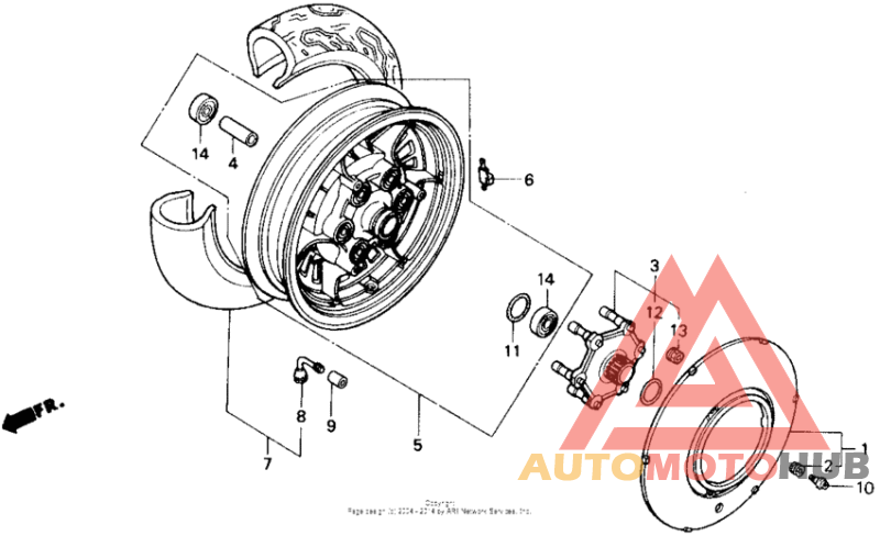 Переднее колесо