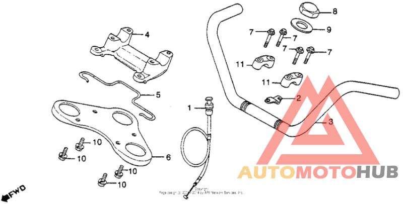 Cm450e handlebar + top bridge