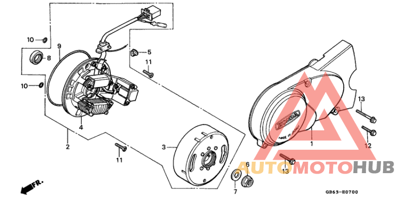Left crankcase cover/ generator