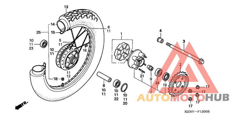Rear wheel complete assy