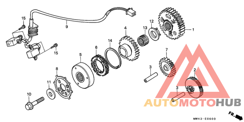 Pulse generator/ starting clutch