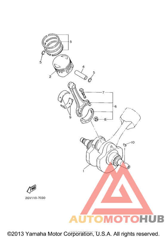 Коленчатый вал и Поршень