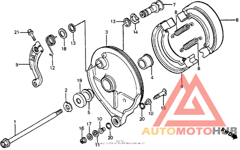 Rear brake panel 83