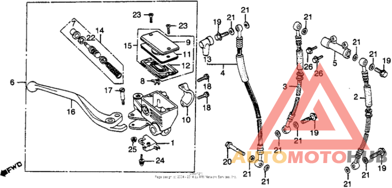 Fr. brake master cyl.