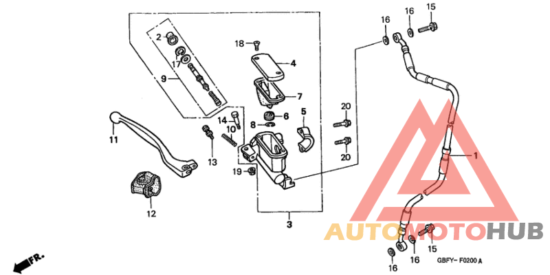 Fr. brake master cylinder