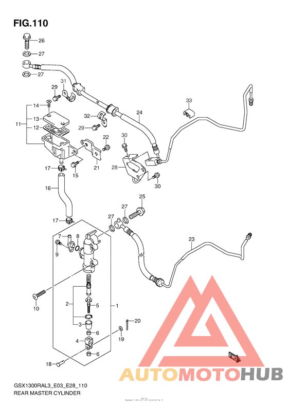 Rear Master Cylinder (Gsx1300Ral3 E33)