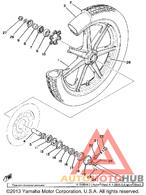 Переднее колесо