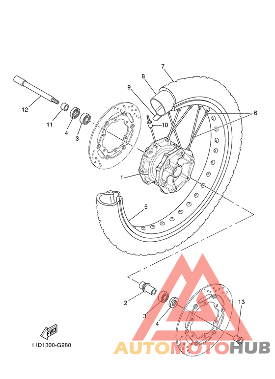 Переднее колесо