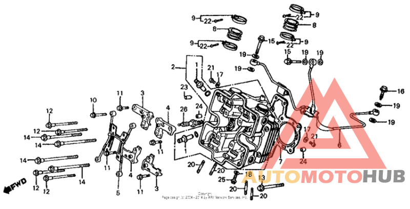 Передняя головка цилиндров