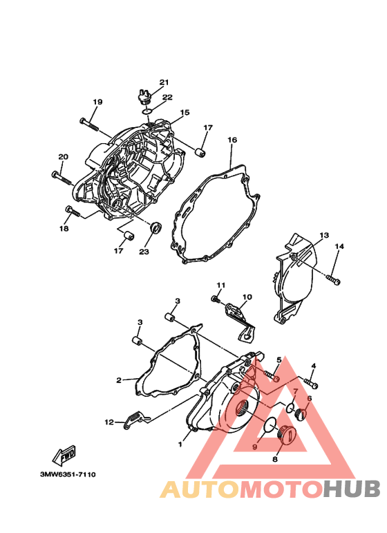 Crankcase cover ass`y  (v