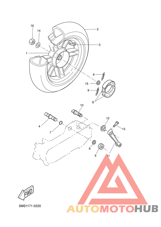 Переднее колесо