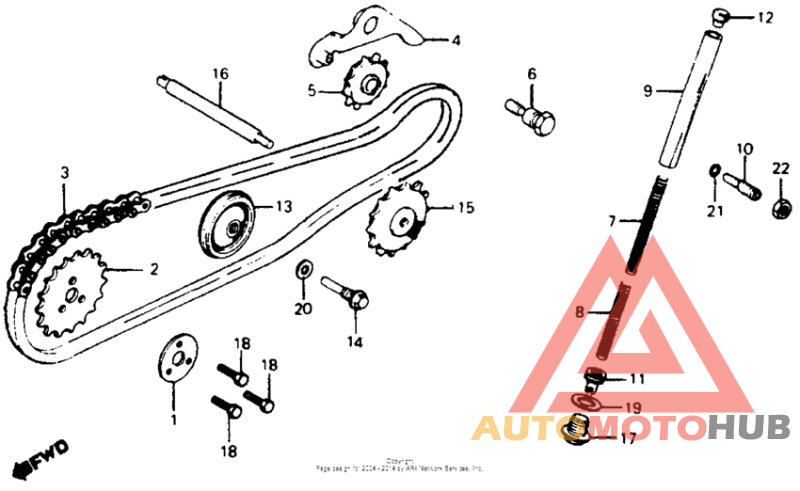 Cam chain + tensioner