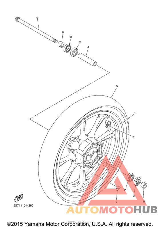 Переднее колесо