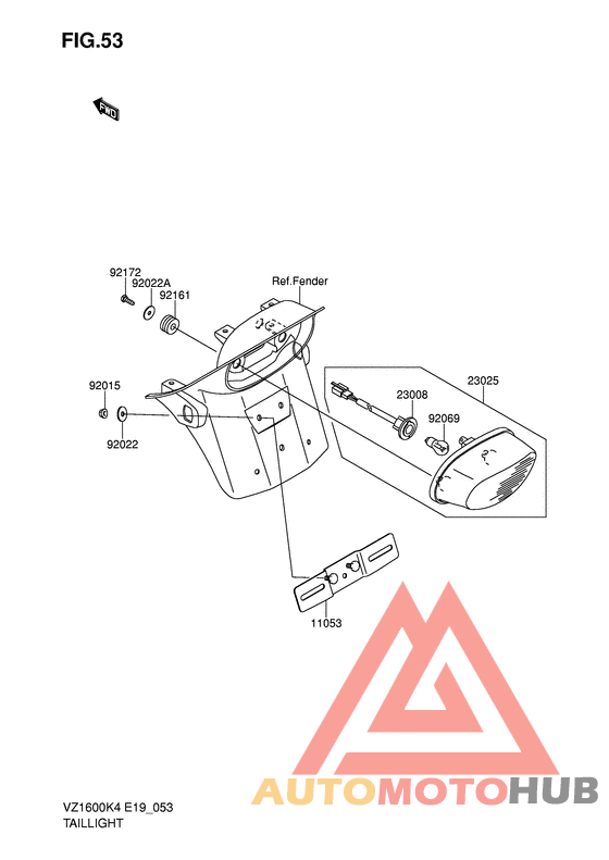 Taillight unit ass`y