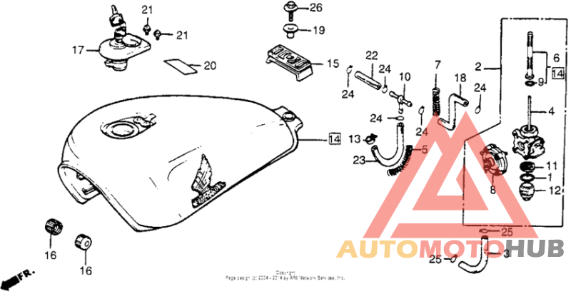 Vt500c fuel tank
