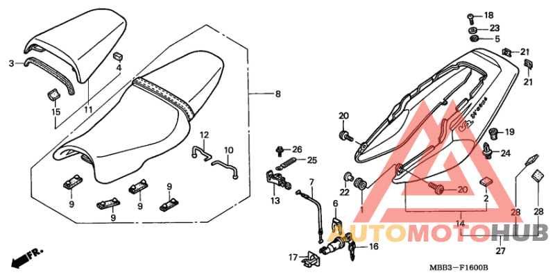 Seat/rear cowl