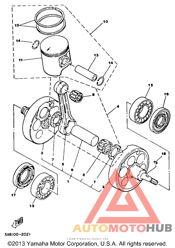 Crankshaft-piston