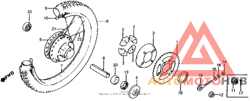 Rear wheel 81-85
