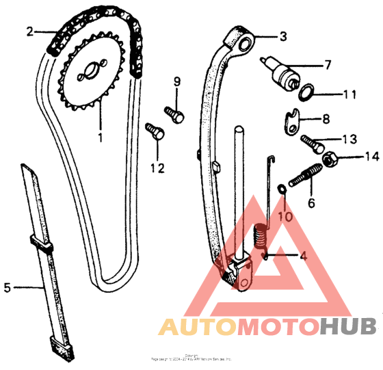 Cam chain + tensioner