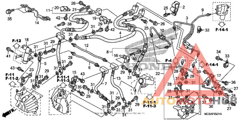 Front brake hose (st1300a)