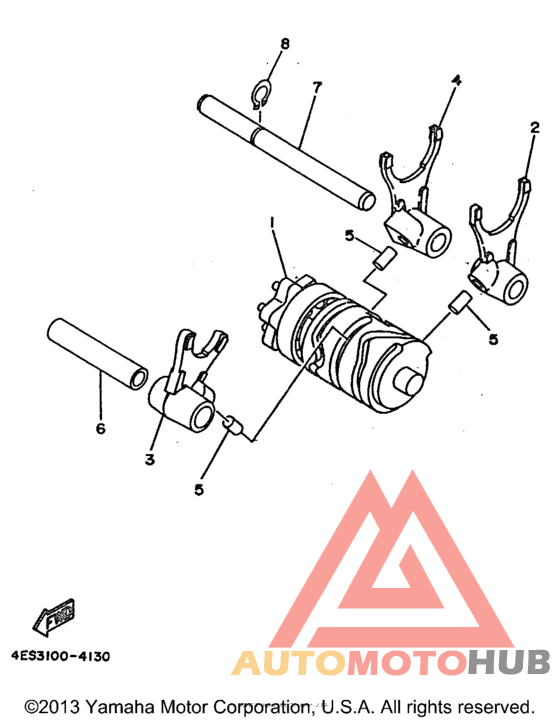 Shift cam - shift fork
