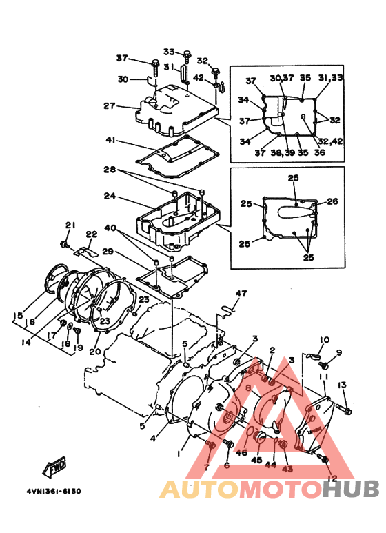 Crankcase cover ass`y  (v