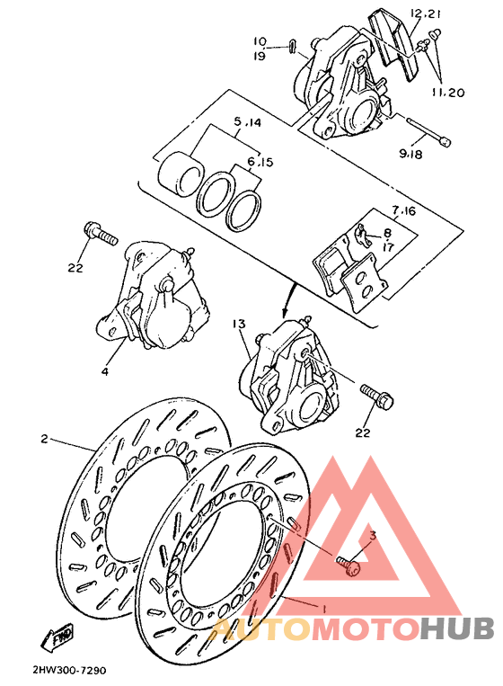 Front brake. caliper