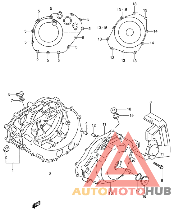 Crankcase cover ass`y  (v