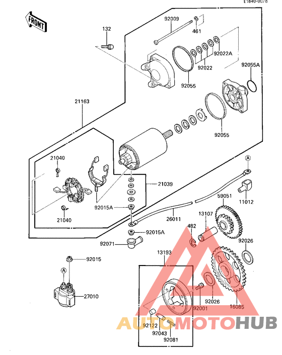 Starter motor/starter clutch