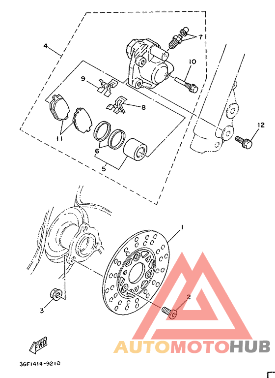 Front brake. caliper