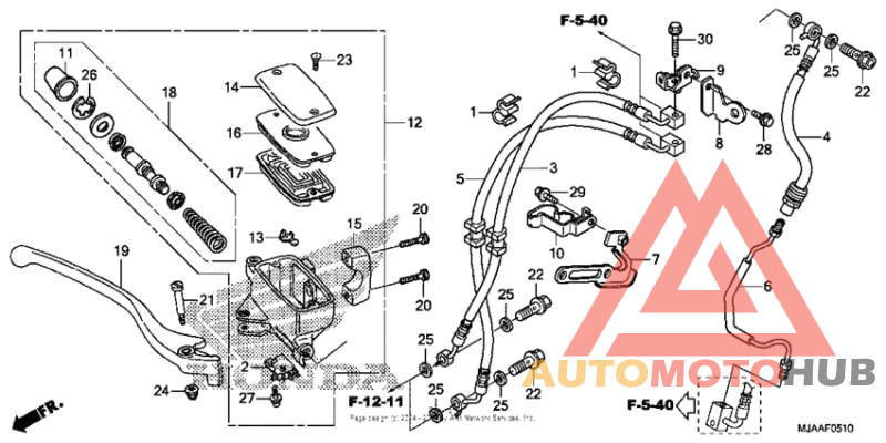 Front brake master cylinder (3)