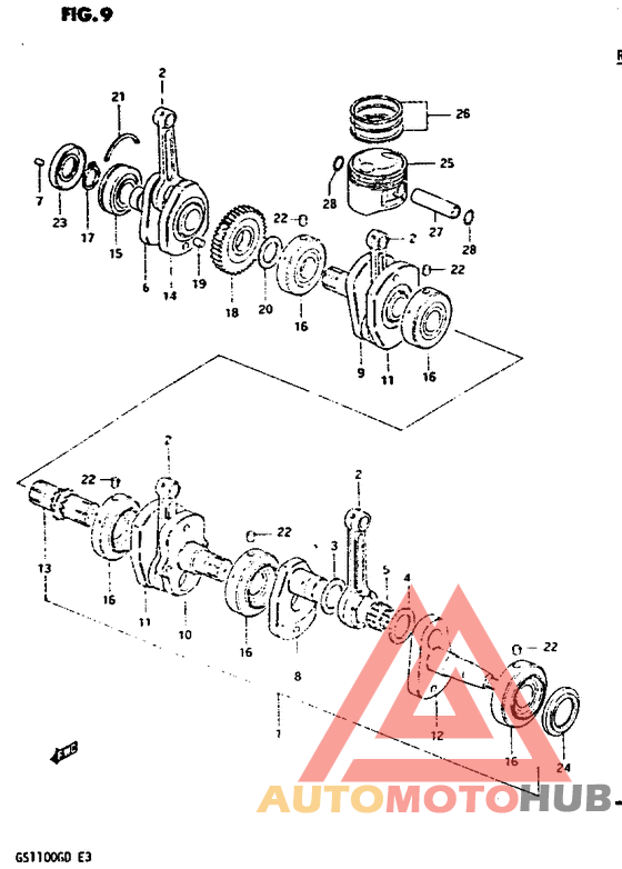Вал коленчатый