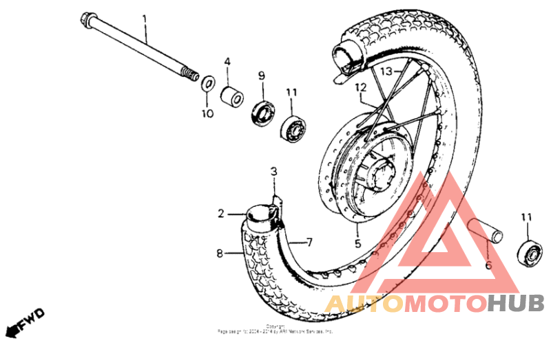 Переднее колесо