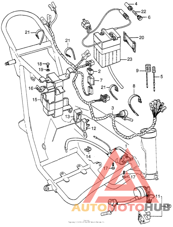 Wire harness + battery