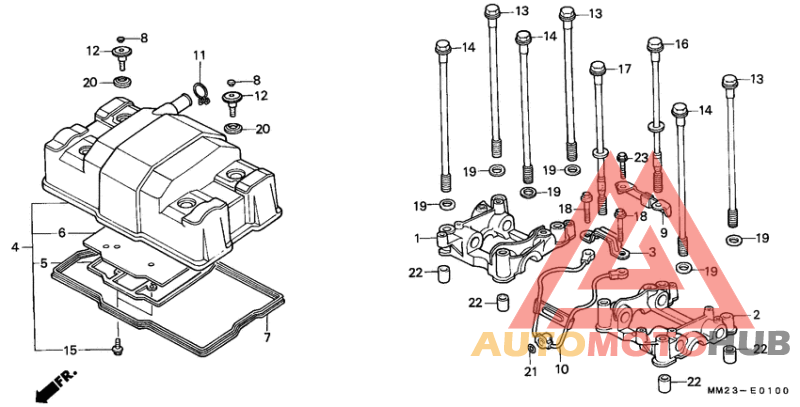 Cylinder head cover/ camshaft holder