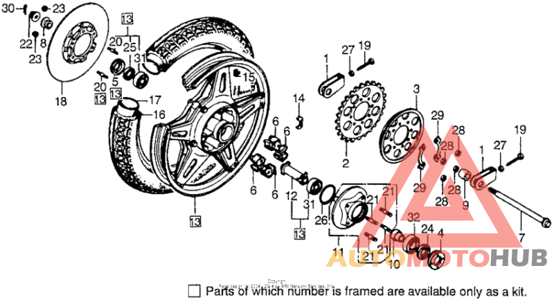 Rear wheel + disc