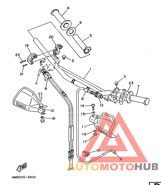 Steering handle. cable