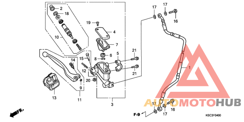 Fr. brake master cylinder